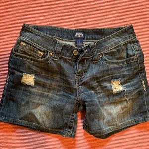 Blue Asphalt denim jean shorts small